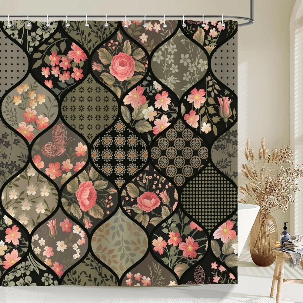 Colorful Bohemian Shower Curtain Boho Polyester Fabric Bath Curtain for Bathroom Curtain Decor Shower Curtains Cortina Ducha