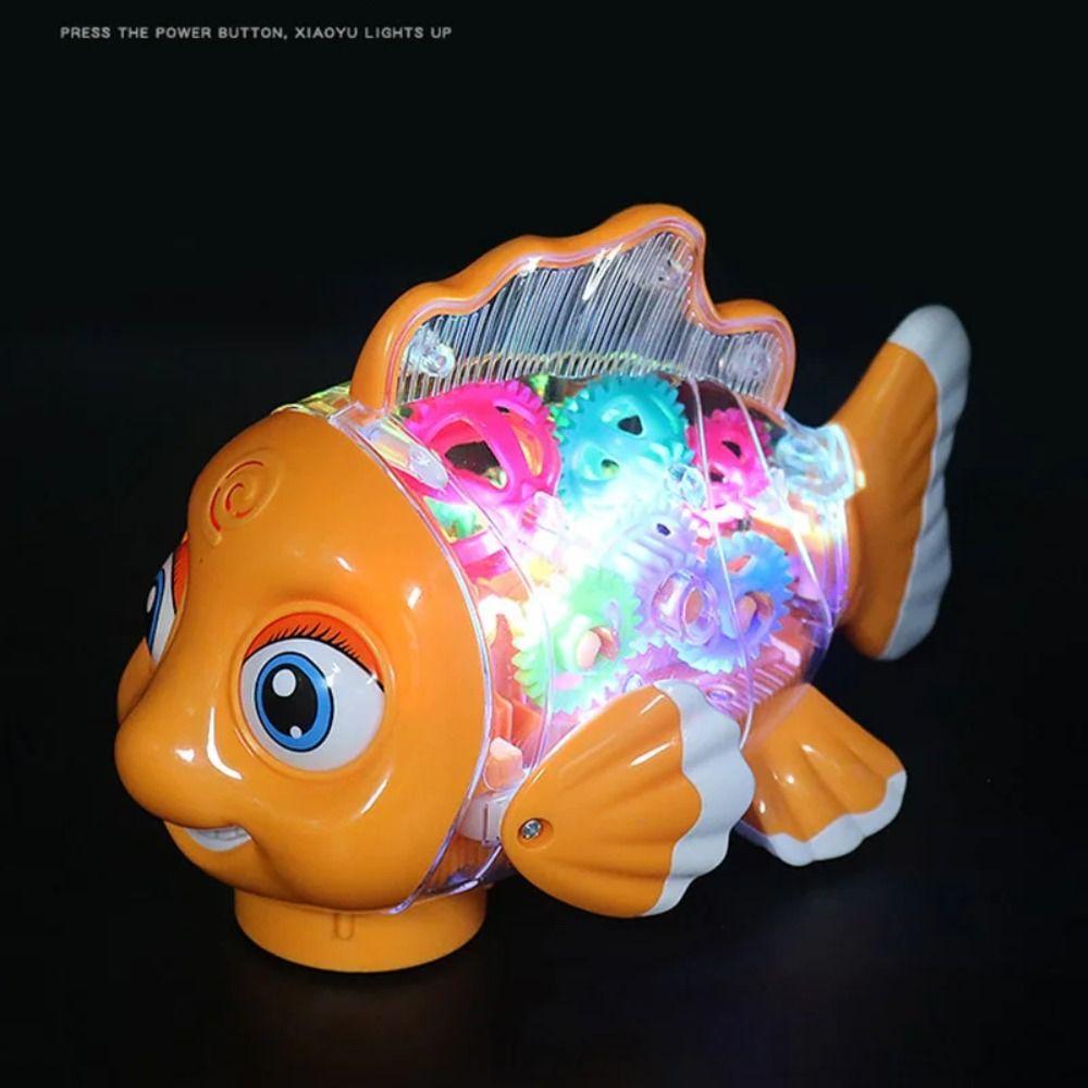 

Battery Powered Swing Fish Colorful Lights Toys Swimming Electric fish Toys Kids/Children/Toddler Fish