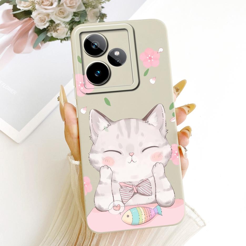 Für Realme GT 7 5G Hülle GT 7T Niedliche Katze Ente Cartoon Hülle Weiches TPU Mattes Handyhülle Für Realme GT 7 Pro GT7 T GT7T 5G Funda Taschen