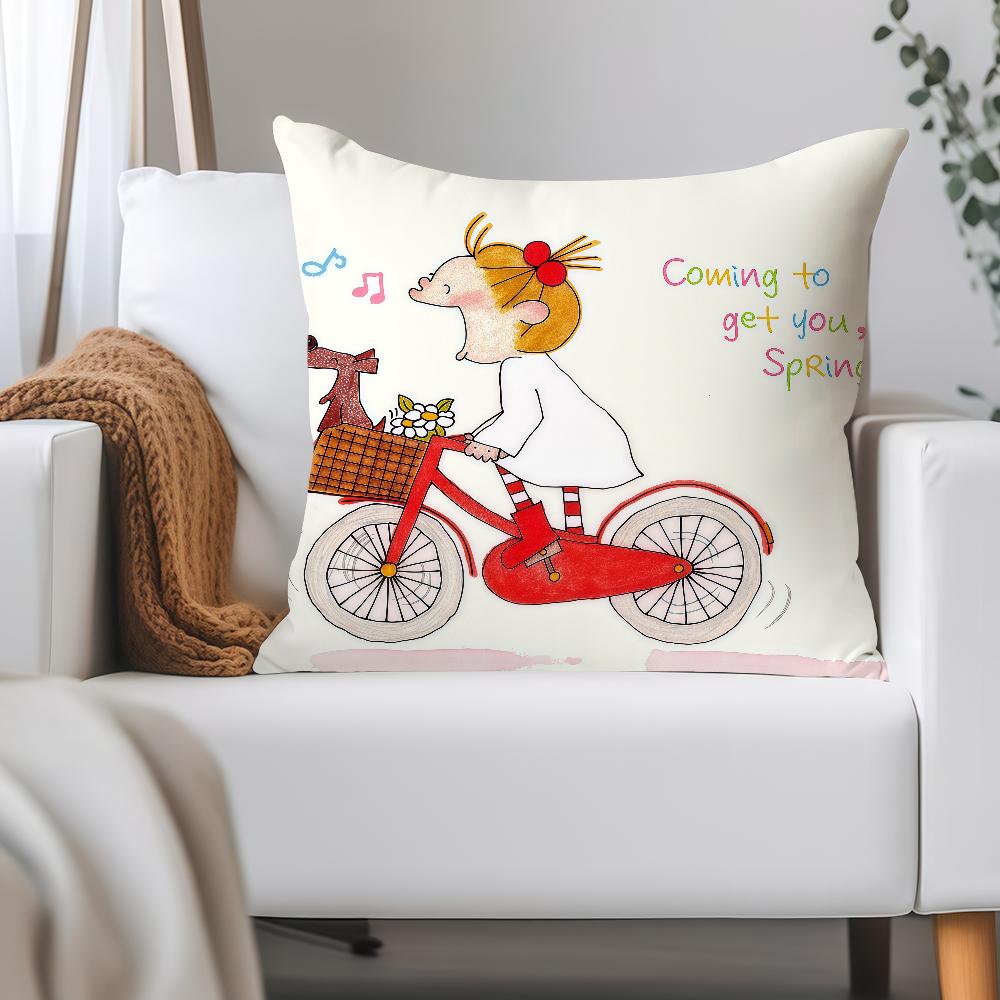 C-coco And W-Wondrous Gang Pillow Case Applicable Space For Guest Rooms Interiors Cars Office House Decoration