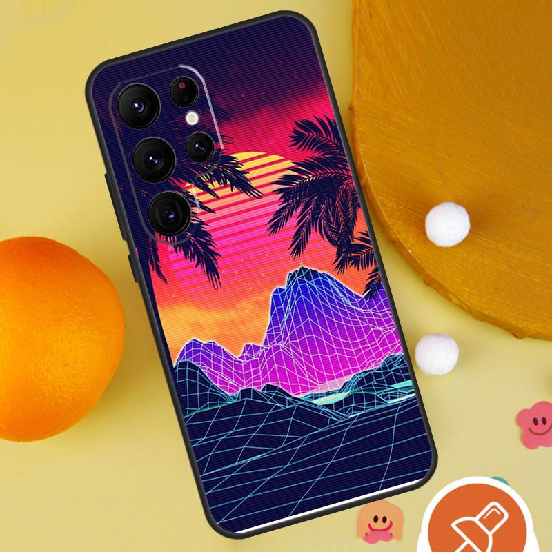 

Synthwave Retro 80s Neon Case For Samsung Galaxy S25 Ultra S24 S23 S22 S21 Ultra S9 S10 S20 Plus S24 FE Funda Cover Galaxy S23
