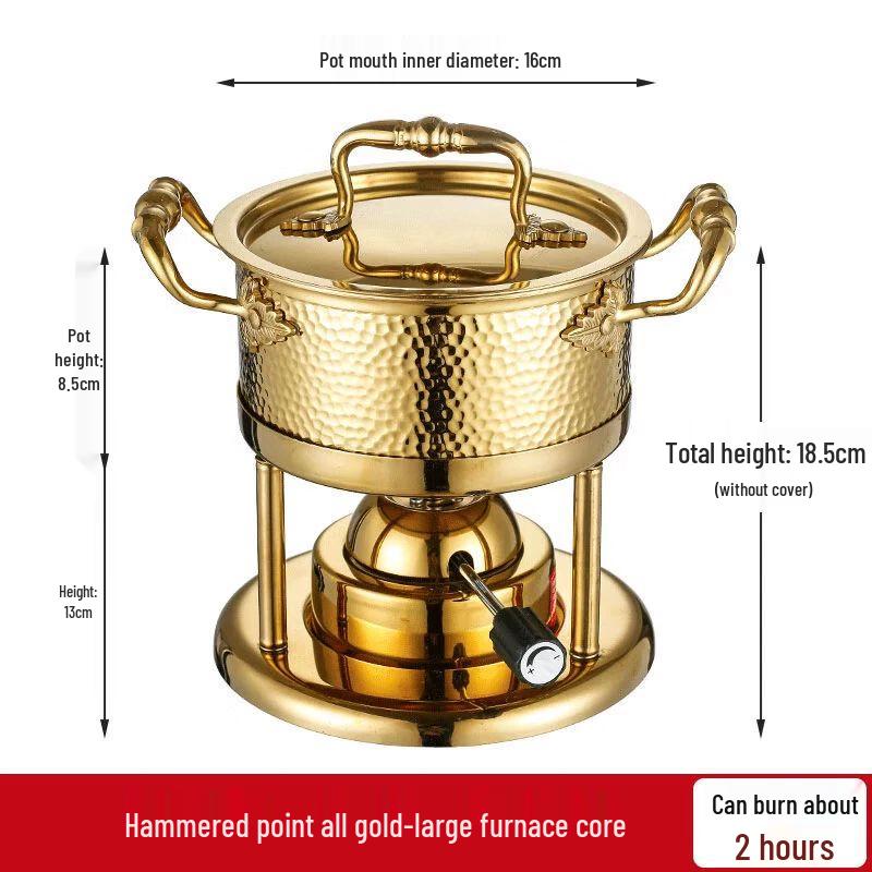 Jiakangming 304 Stainless Steel Personal Gas Hot Pot