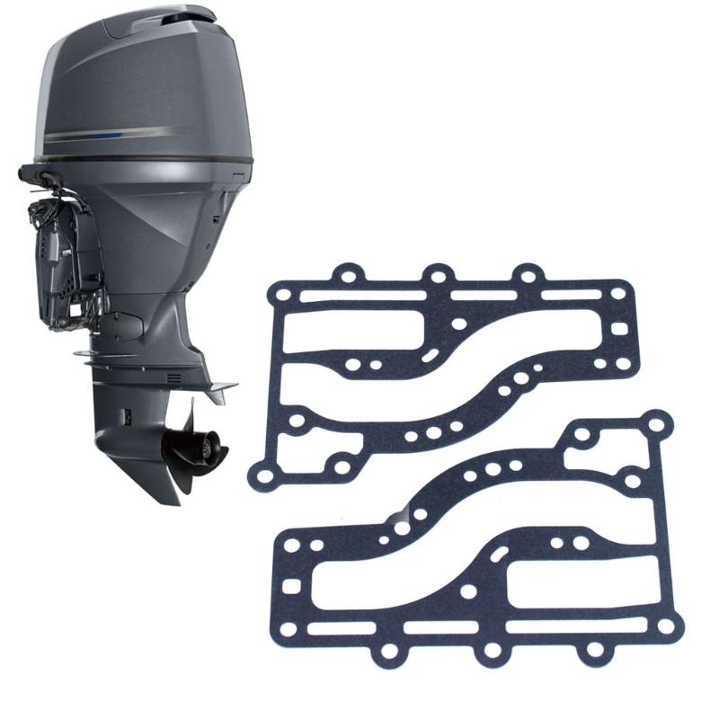 1 Pair Exhaust Inner Cover Gasket 6B4-41112-A0 63V-41112-A0 for 9.9 15 Boat Engine Gasket Replacement Accessories