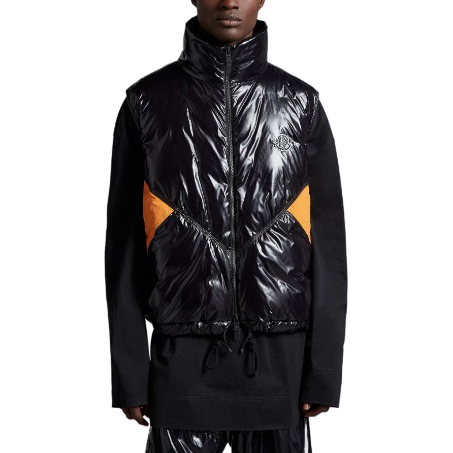 Moncler Genius X Alicia Keys Colaboración Chaleco con Cremallera de Cuello Alto para Hombre Negro I109F1A00007M2949