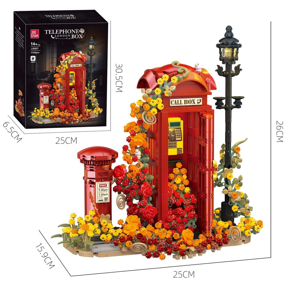 High-Quality 1142Pcs High-Quality Vintage High-Quality London High-Quality Style High-Quality Building Collection kit - Light-Up High-Quality Red with box