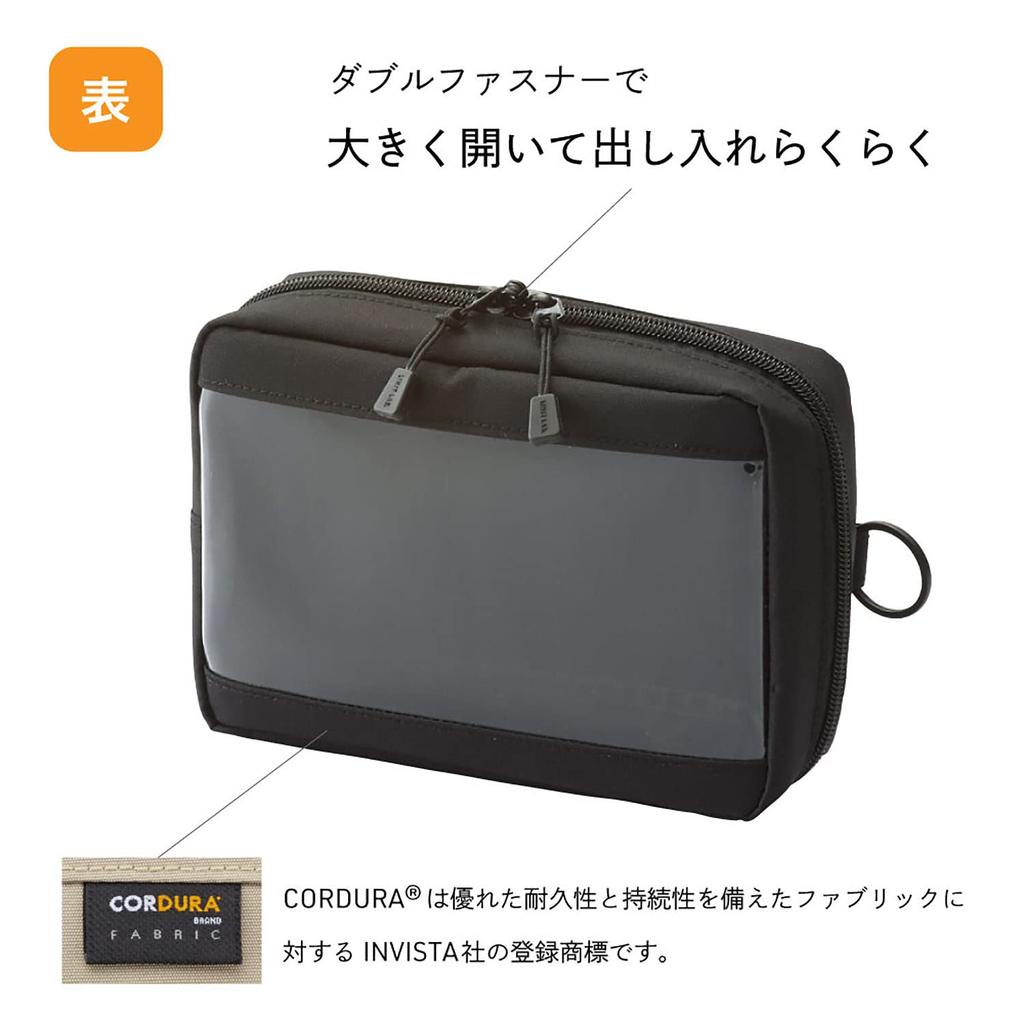 LIHIT LAB Pouch Clear Box A6 Black F7582-24