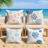 Coral Shell Cushion Cover Short Plush Soft DoubleSided Printing Pillow Case Cozy Sofa Bedroom Home Decor Gift
