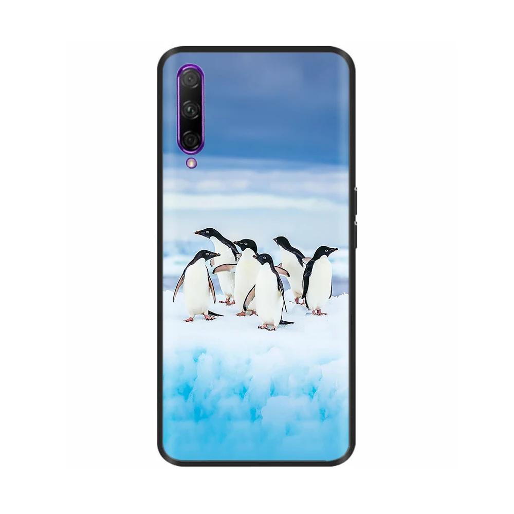 Black Silicone Case For Huawei P Smart Pro Case Cute Soft Cover for Huawei P Smart Pro Fundas PSmart Pro Protective Shell Capas