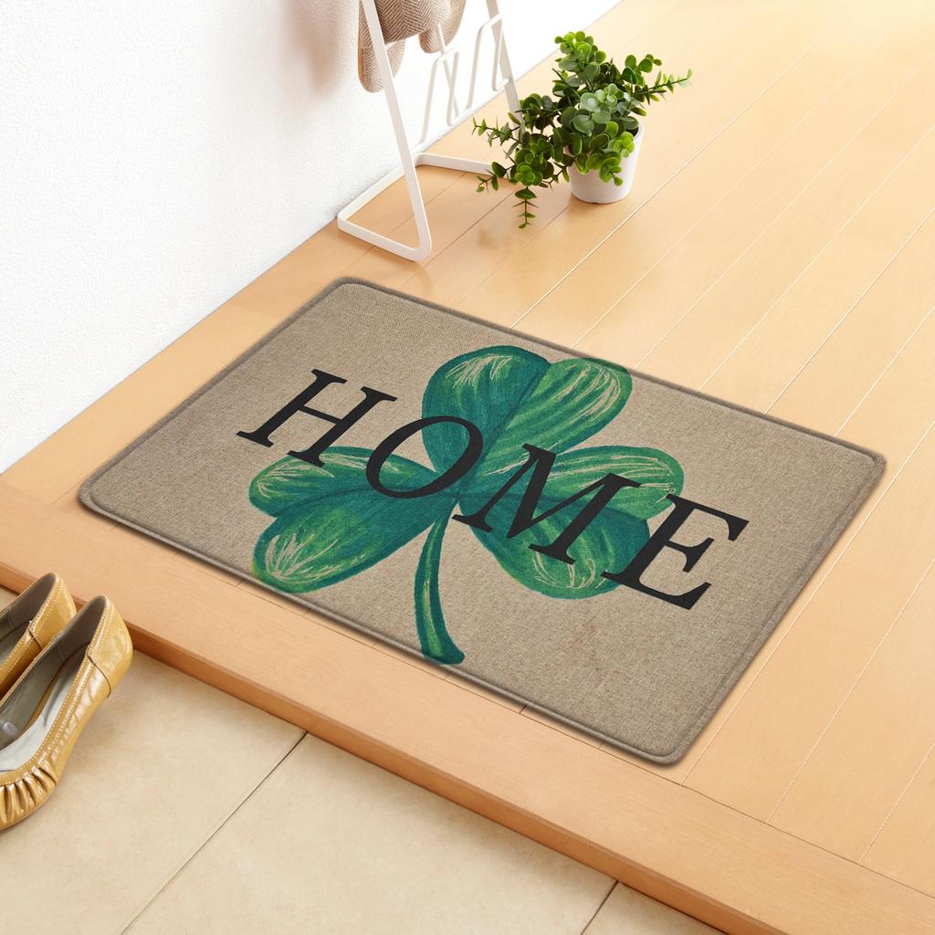 Irish Door Mat St. Patrick'S Day Absorbent Floor Mat Bedroom Shamrock Non-Slip Carpet