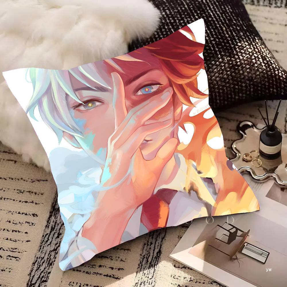

Shoto Todoroki My Hero Academia Anime Pillow Case Square Pillow Bedroom Sofa Leisure Comfort Cushion Home Decoration 16x16Inch