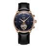 New CARNIVAL Grey Dial Luxury Tourbillon Watch For Men Mechanical Travel Time Wrist Watch Men Leather Waterproof