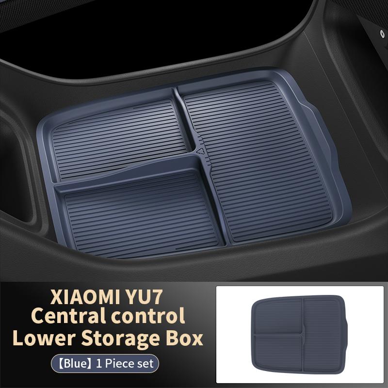 Custom Storage Box Cover For Xiaomi Yu7 2025 2026 Storage Box Center Armrest Hidden Box Cup Holder Organizer Interior