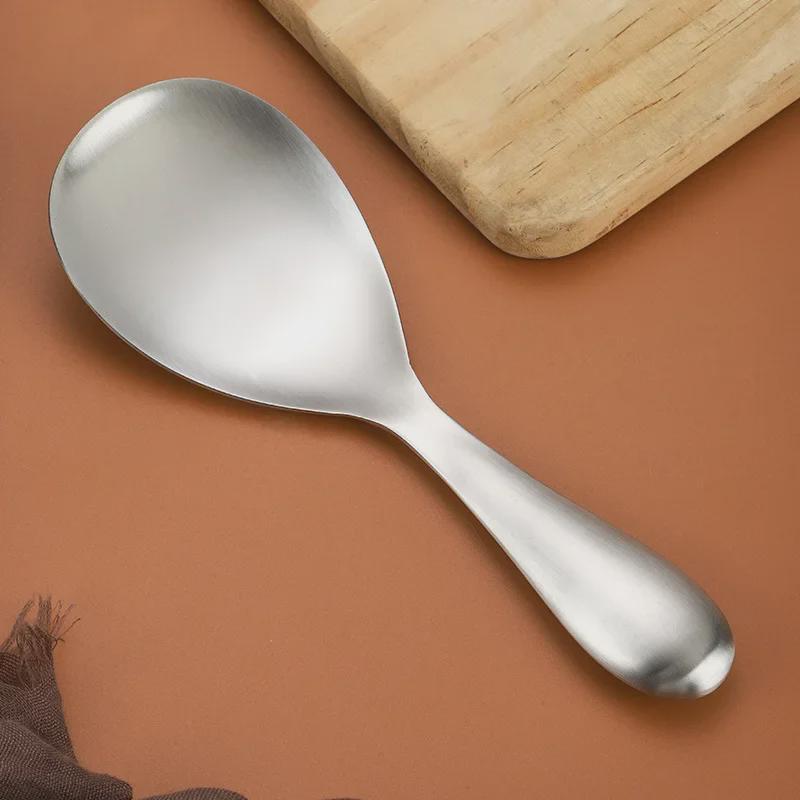 Reislöffel aus antihaftbeschichtetem Edelstahl 304 – großes, dickes Küchenutensil für den Gebrauch zu Hause oder im Hotel