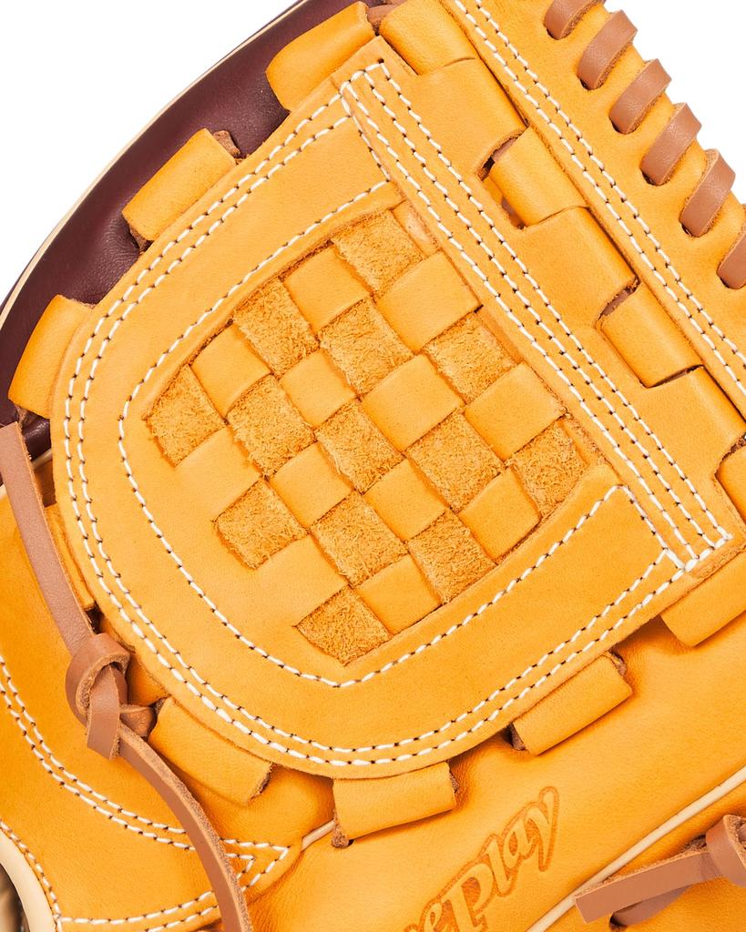 ZETT Soft Baseball Glove (Glove) Fine Play All-Round Oak Brown X Pastel Brown for Right-Hitched BRGB35420Z