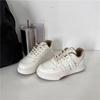 Women's Shoes Casual Sneakers Women's Round Toe Platform  Lace-Up Tennis Women Vulcanized Shoes White Women's Shoes