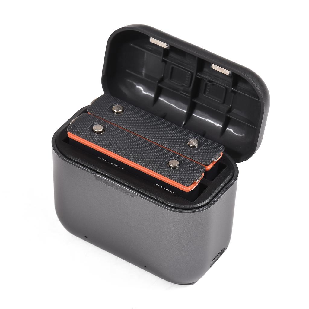Battery Charger with 2 Battery Channels Charging Box with USB Port Pocket Charging Case with