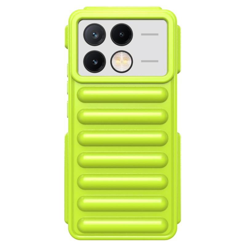 

Capsule Series for Xiaomi Redmi K70E 5G/Poco X6 Pro 5G Case TPU Ribbed Anti-Drop Phone Cover Green