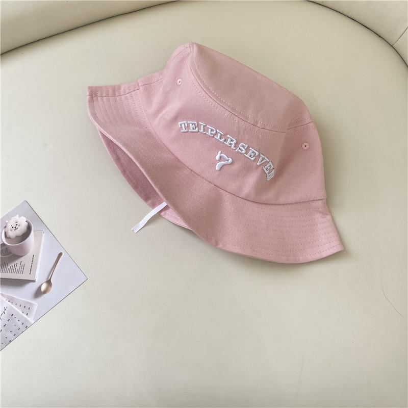 

Korean Of Version Fashion Spring Summer Leisure Letter Shade Hat Fisherman рожевий