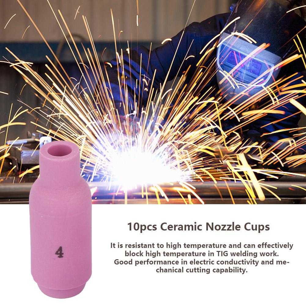 10pcs Ceramic Nozzle Cups 10N50-10N46 #4-#8 for WP-17Celsius18Celsius26 TIG Welding Torch(10N50 6.5mm)