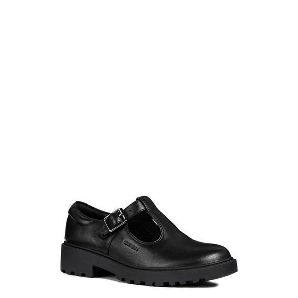 Geox Girls J Casey G. E Leather School Shoe