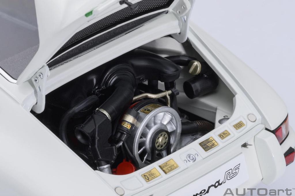 AUTOart Scale Porsche 911 Carrera RS Prix Finished Product 78031 1/18 2.7 (Grand White/Green Stripes)