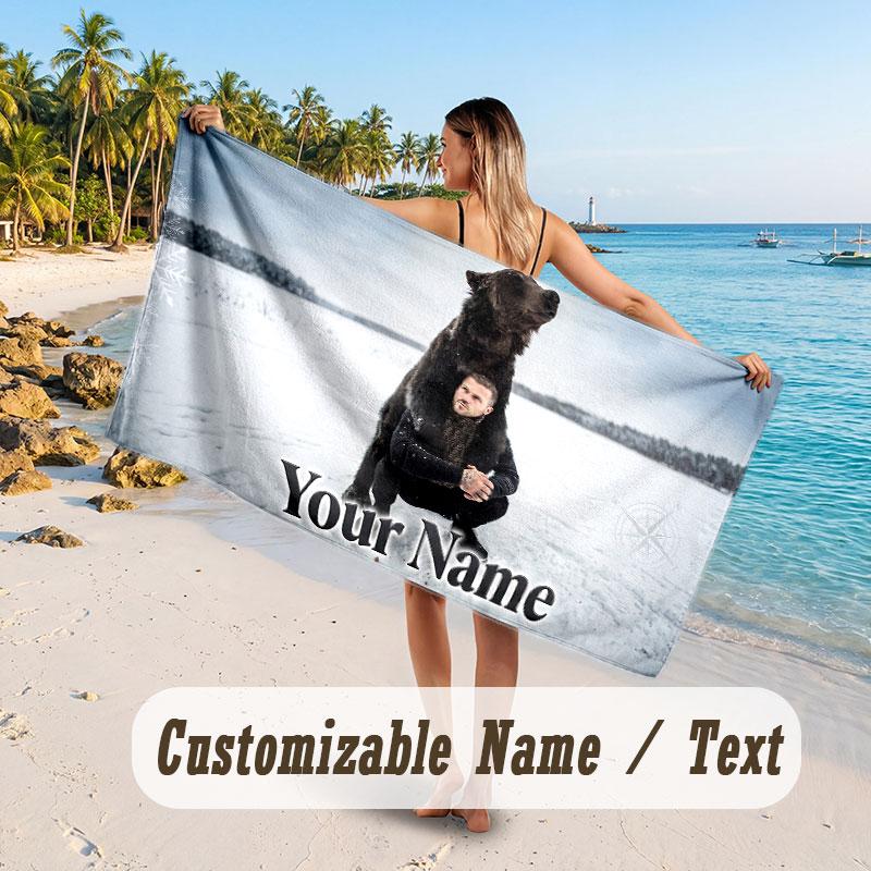 Custom Name Large Beach Towel,Kontra K Quick Absorbent Towel For Outdoor Travel Poolside