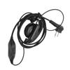 Walkie Talkie Headset Intercom 2 Way Radio Black Earphones Universal Audio Receiving System
