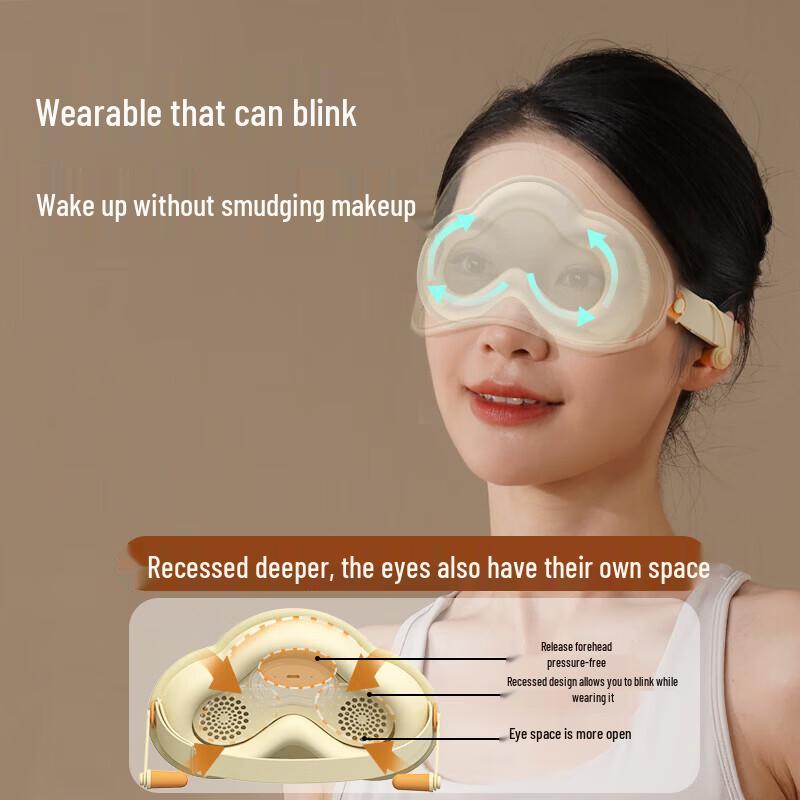 HEZHENG HZ-K3 Heated Sleep Eye Mask with Integrated Earplugs