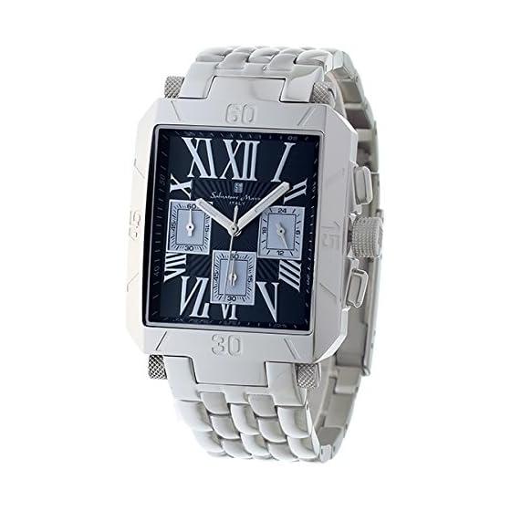 [Salvatore Marra] Salvatore Marra Chronograph Watch Men s Watch Quartz Metal Belt White with Watch Cloth BKSV [Parallel Import]