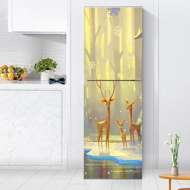 

Наклейки с розами на холодильник, обои для кухни, виниловый плакат, наклейка на холодильник, домашний декор, спальня, новогоднее украшение 60x180cm(1 pcs)