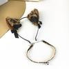 Leopard Cats Ears Headband with Bells Collar Set Cats Costumes Accessories for Women Halloween Cosplay Party Costumes