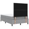 Box Spring Bed with Headboard Light Grey 120 x 200 cm Fabric