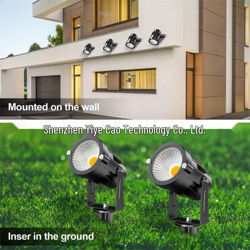 7W Waterproof LED Outdoor Landscape Spotlight for Trees and Lawns