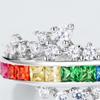 S925 Silver Rainbow Zircon Ring with Colorful Gemstones, European and American Style