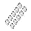 10 Stück Verzinktes Eisen Galvanisiert Zwei Ohr Schlauchschelle 5?23mm für Kraftstoffschlauch (15?18MM)