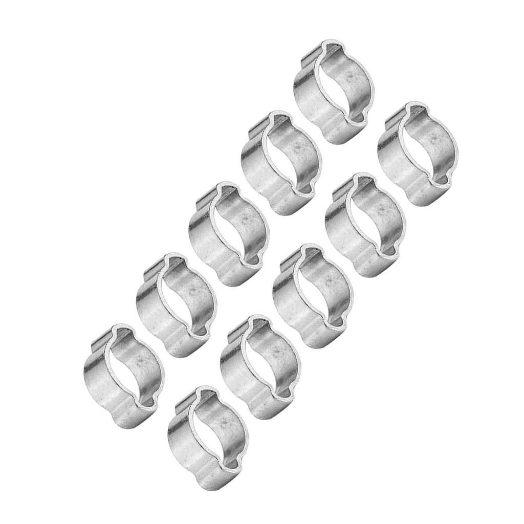 10 Stück Verzinktes Eisen Galvanisiert Zwei Ohr Schlauchschelle 5?23mm für Kraftstoffschlauch (15?18MM)