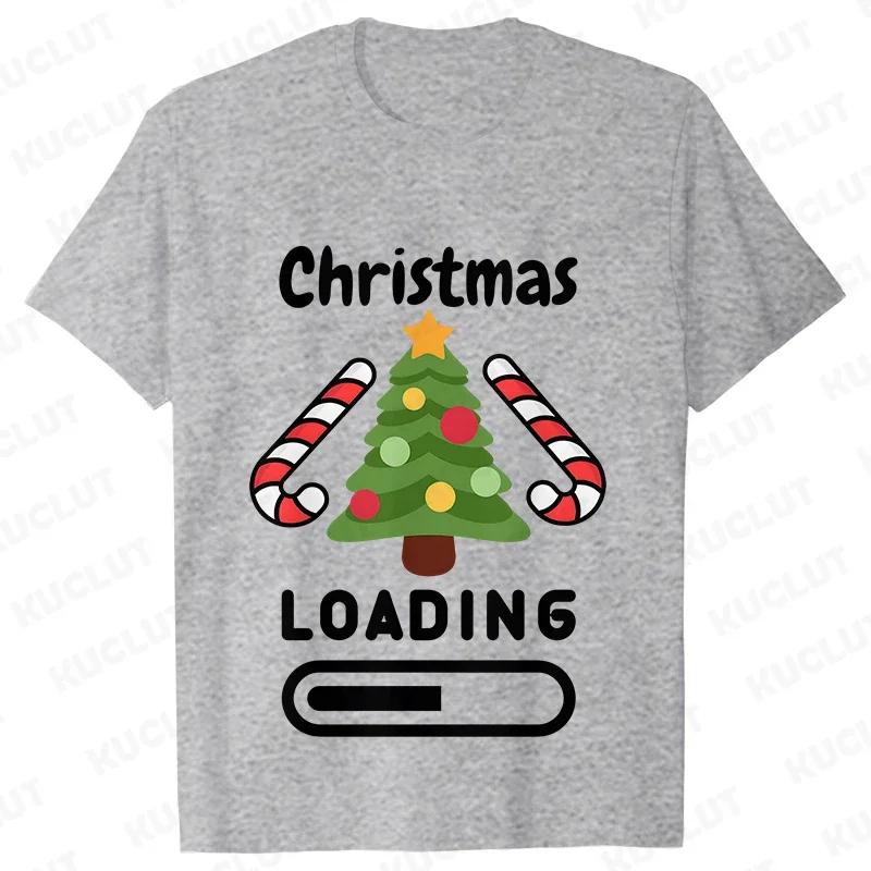 Kerst Laad Grafische T-shirt Dames Kleding Casual Korte Mouw T-shirts Gelukkig Nieuwjaar T-shirt Mode Vrolijk Kerstmis Y2k Tops