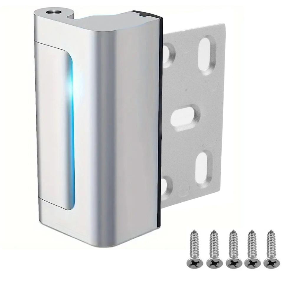 

New Home Security Door Lock Aluminum Alloy Anti-theft Door Lock Childproof Door Reinforcement Lock with 3 Inch Stop серебряный