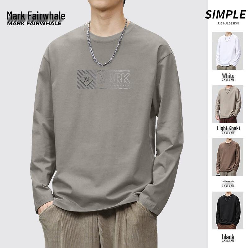 Mark Fairwhale Men's Cotton Long Sleeve Crew Neck T-Shirt