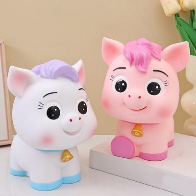 Horse Ornaments Unbreakable Horse Money Jar Cute Decorative Coin Saving Box Good Luck Piggy Money Box Adult