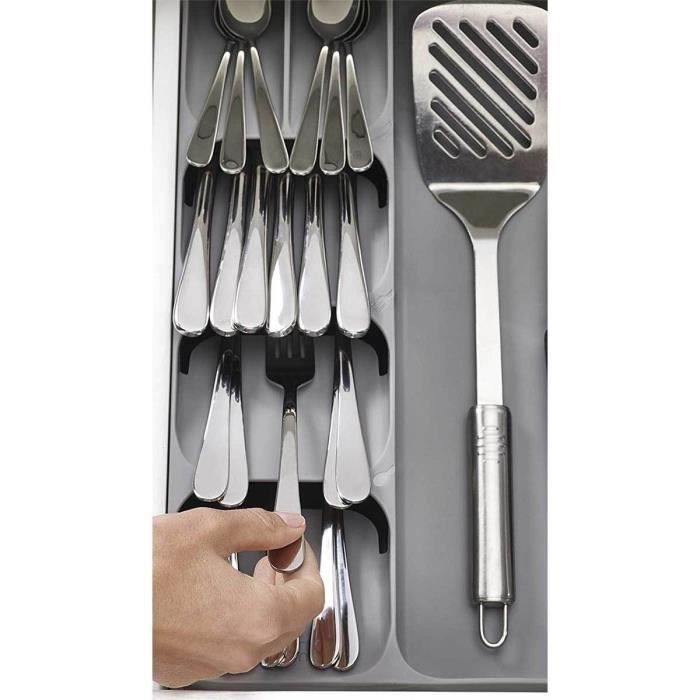 Organisateur de couverts - joseph joseph - drawerstore - plastique - gris - contemporain