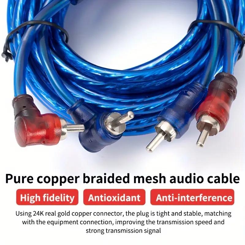 10GA Car Audio Speakers Wiring Kit Subwoofer Amplifier 1500W Installation Wire 60A Fuse Holder Cable Vehicle Modification Parts