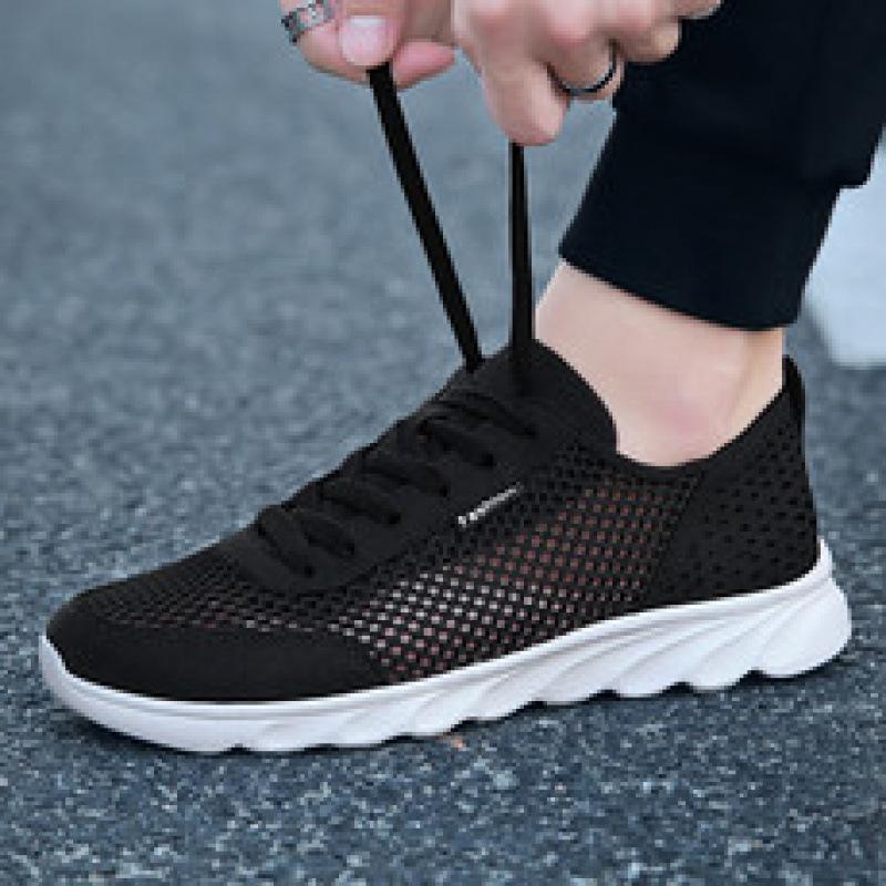 Extra large size new ultra-light hollow breathable mesh shoes casual fashion sports shoes men's shoes outdoor running shoes trendy shoes
