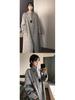 2026 Women's Gray Wool Mid-Length Coat: New Autumn/Winter, High-End with Stand Collar
