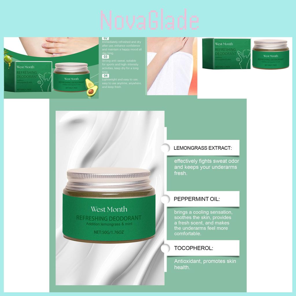 West Month Body Care Deodorant Balm Refreshing Aroma Non-greasy Gentle Care For Everyday Protection