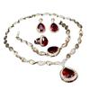 Women Jewelry Set Rhinestones Pendant Decoration Plating Necklace Earrings Ring Bracelet