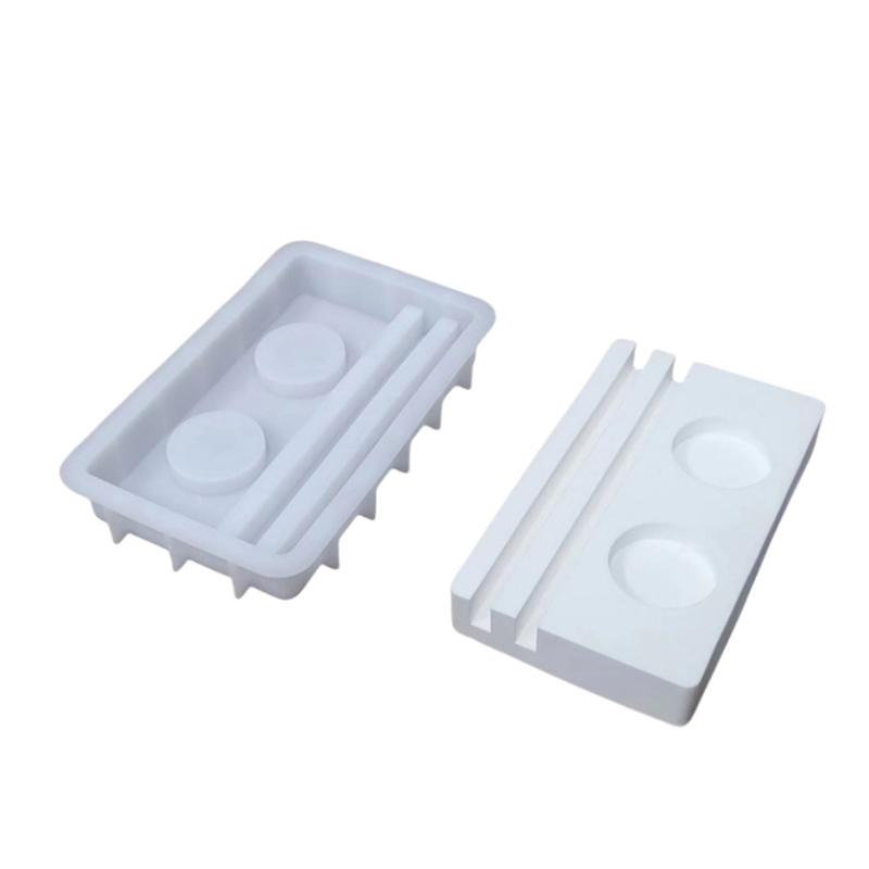 Candlesticks Silicone Molds for DIY Decorations Square Candle Holder Resins Moulds Casting Mould Candle Holder Molds