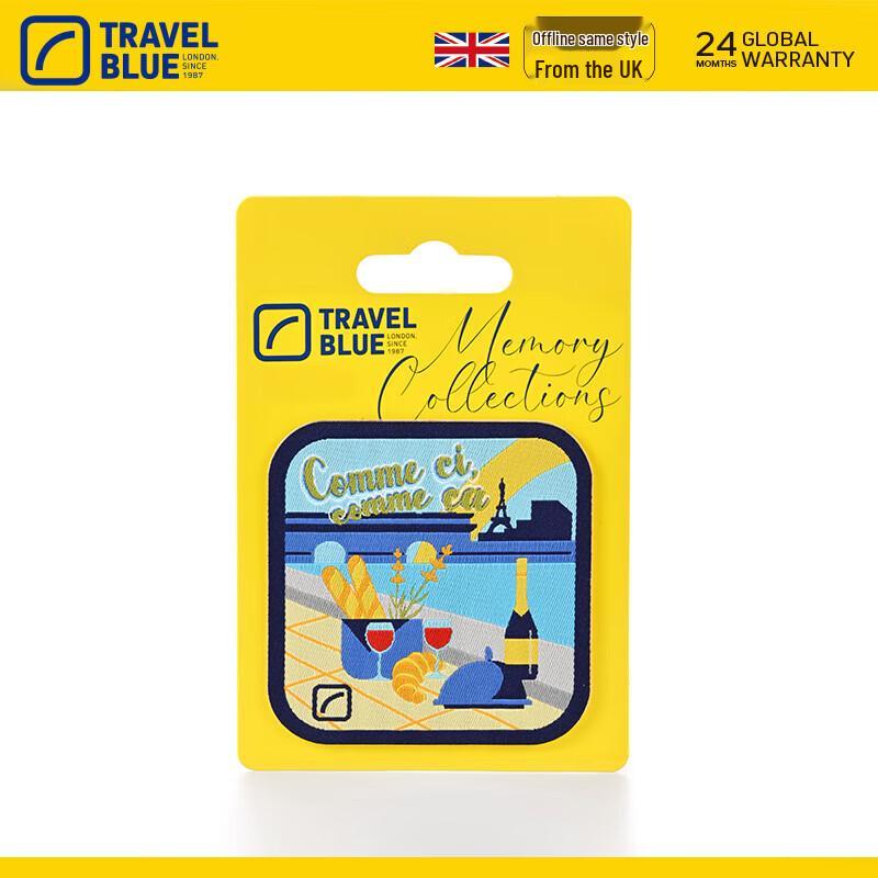 TRAVEL BLUE  Chanson Time  Decorative Embroidered Patches