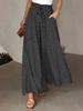 2024 Polka Dot Wide-Leg Culottes with Elastic Waist for Women - Spring/Summer Collection