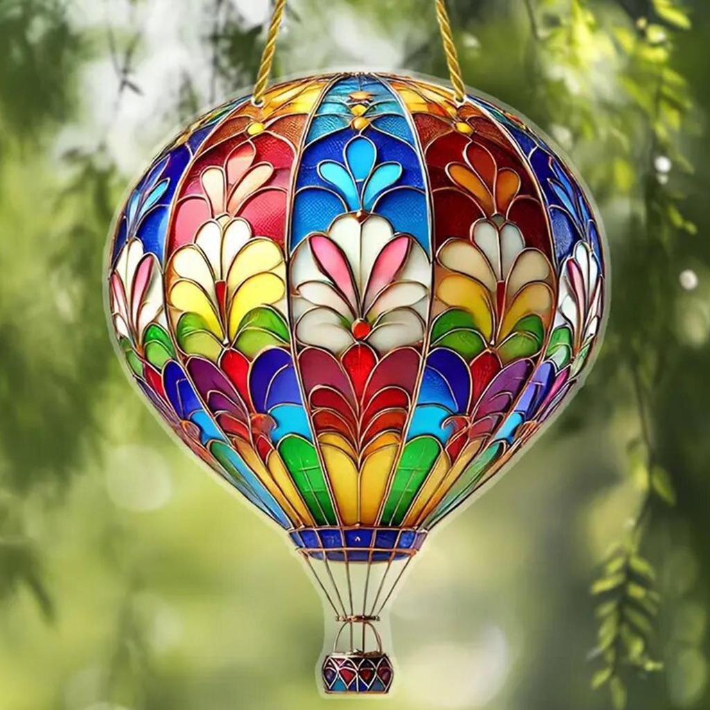 1pcs Hot Air Balloon Sun Catcher Acrylic Wall Hangable Colored Decor Indoor Window Decor Hangable Art For Indoor Outdoor
